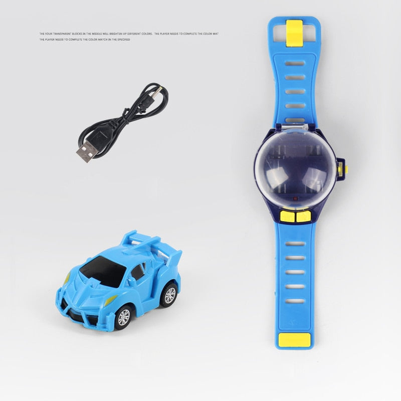 Cartoon Mini Remote Control Car Watch Toys