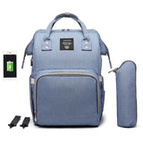 Large Size Diaper Backpack Waterproof Maternity Bag with USB Interface