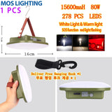 15600maH Rechargeable LED Camping Zoom Portable Torch Tent Light Work Maintenance Lighting