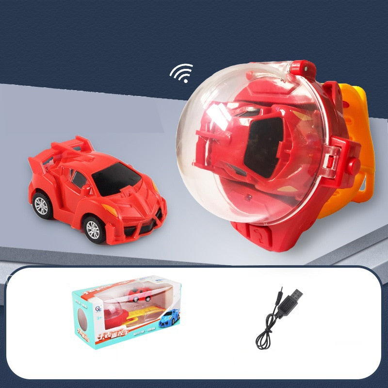 Cartoon Mini Remote Control Car Watch Toys