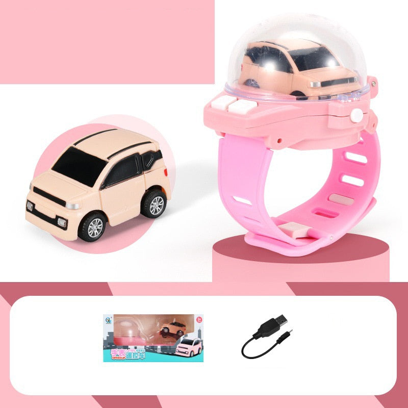 Cartoon Mini Remote Control Car Watch Toys