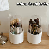 Desktop Makeup Brush Storage Bucket Cup Holder with Lid