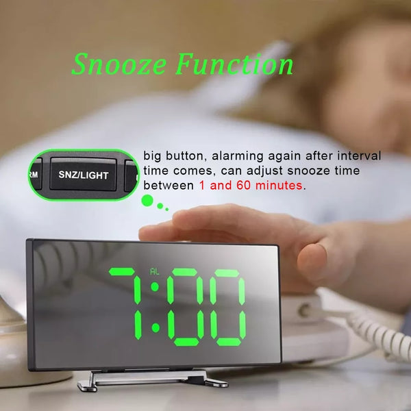 Digital Alarm Clock Desktop Watch for Kids Bedroom