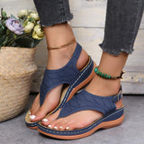 Roman Style One Word Buckle Women's Sandals