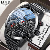 LIGE Watch 360 AMOLED HD Screen For Men Smart Bluetooth Calling