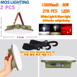 15600maH Rechargeable LED Camping Zoom Portable Torch Tent Light Work Maintenance Lighting