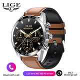 LIGE Watch 360 AMOLED HD Screen For Men Smart Bluetooth Calling