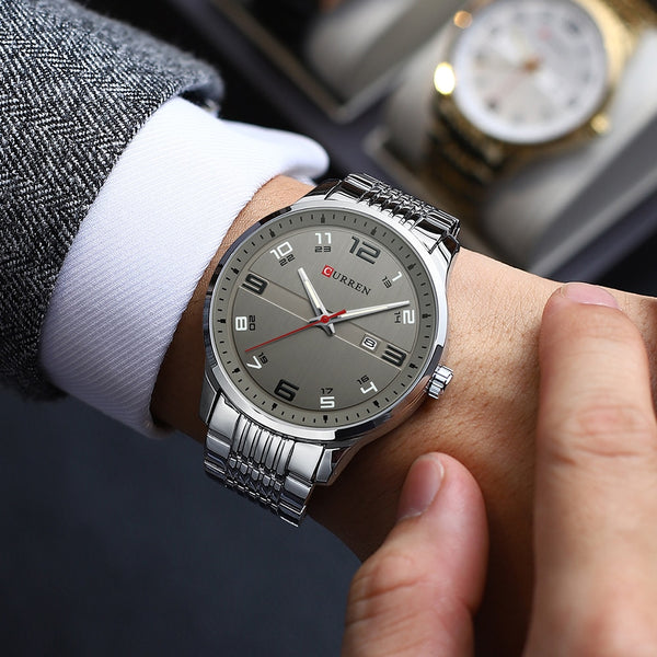 CURREN Business Men Luxury Watches Stainless Steel Quartz Wrsitwatches