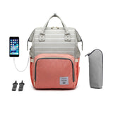 Large Size Diaper Backpack Waterproof Maternity Bag with USB Interface