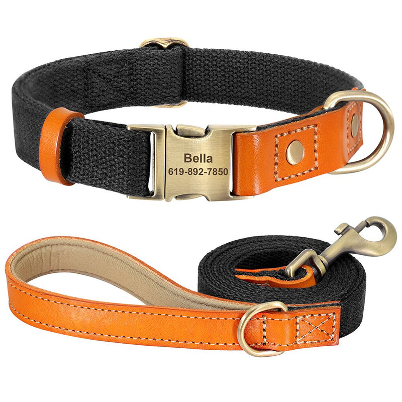 Nylon Custom Dog Puppy Collar Leash