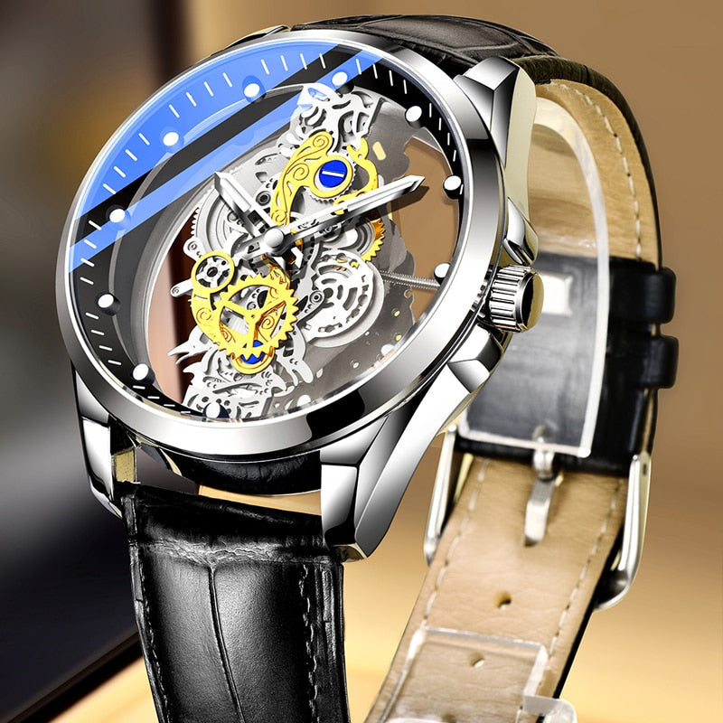 2023 New Gold Skeleton Vintage Men's Watch