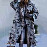 Autumn Winter Long Sleeve Female Long Jacket