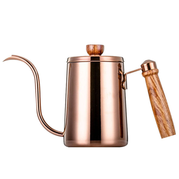 Thickened 304 Stainless Steel Wooden Handle Hand Brew Coffee Maker