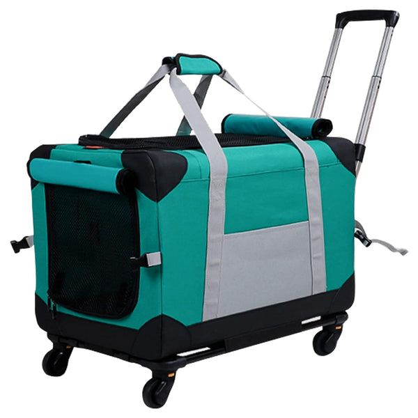 Pet Travel Carrier Transport Box with Wheels