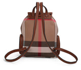 Women's Classic Plaid Leather Backpack