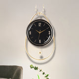 Creative Craft Deer Head Wall Clock Nordic Light