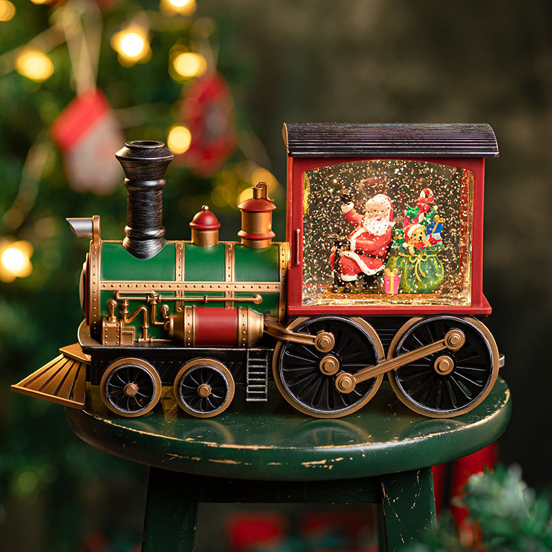 Christmas Santa Claus Train Snow Music Box Children's Toys