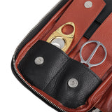 Leather Cigar Bag Carry-on Travel Portable Moisturising Cigar Case