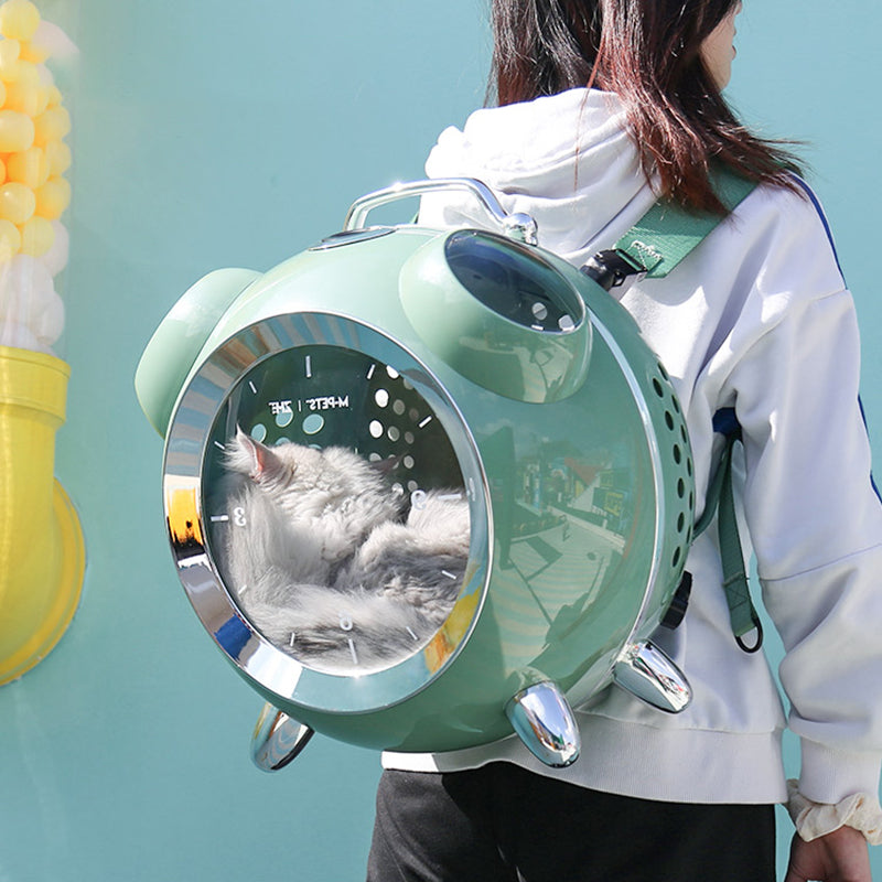 Going Out Portable Space Pet Alarm Clock Cat Bag