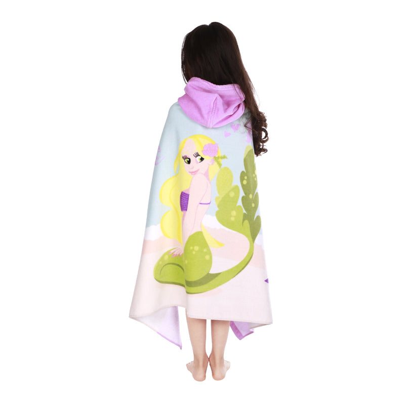 Children's Wearable Beach Towel Cotton Hooded