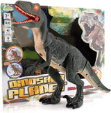 Remote Control RC Walking Dinosaur Toy With Shaking Head, Light Up Eyes & Sounds