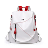 Luxury Women Travel Black Red White Backpack