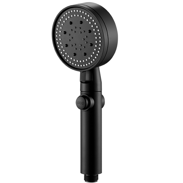 Shower Head Water Saving Black 5 Mode Adjustable High Pressure Shower