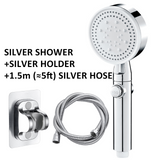 Shower Head Water Saving Black 5 Mode Adjustable High Pressure Shower