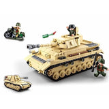 MOC Military WW2 German Panzer IV Tank Kids Building Blocks