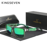 KINGSEVEN Square Retro Gradient Polarized Sunglasses